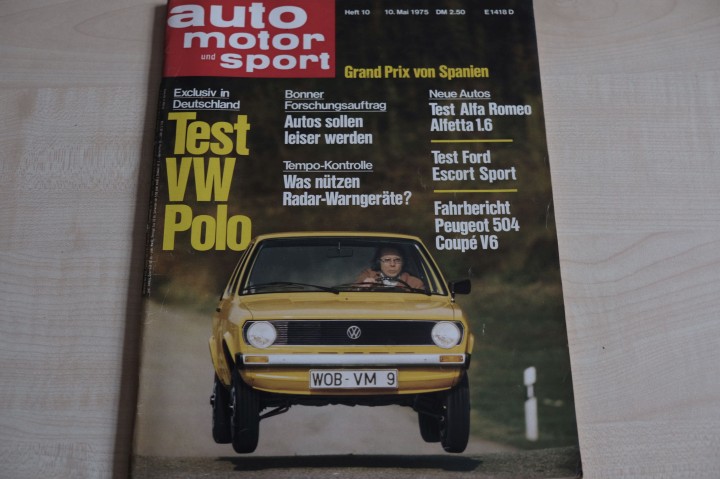 Deckblatt Auto Motor und Sport (10/1975)